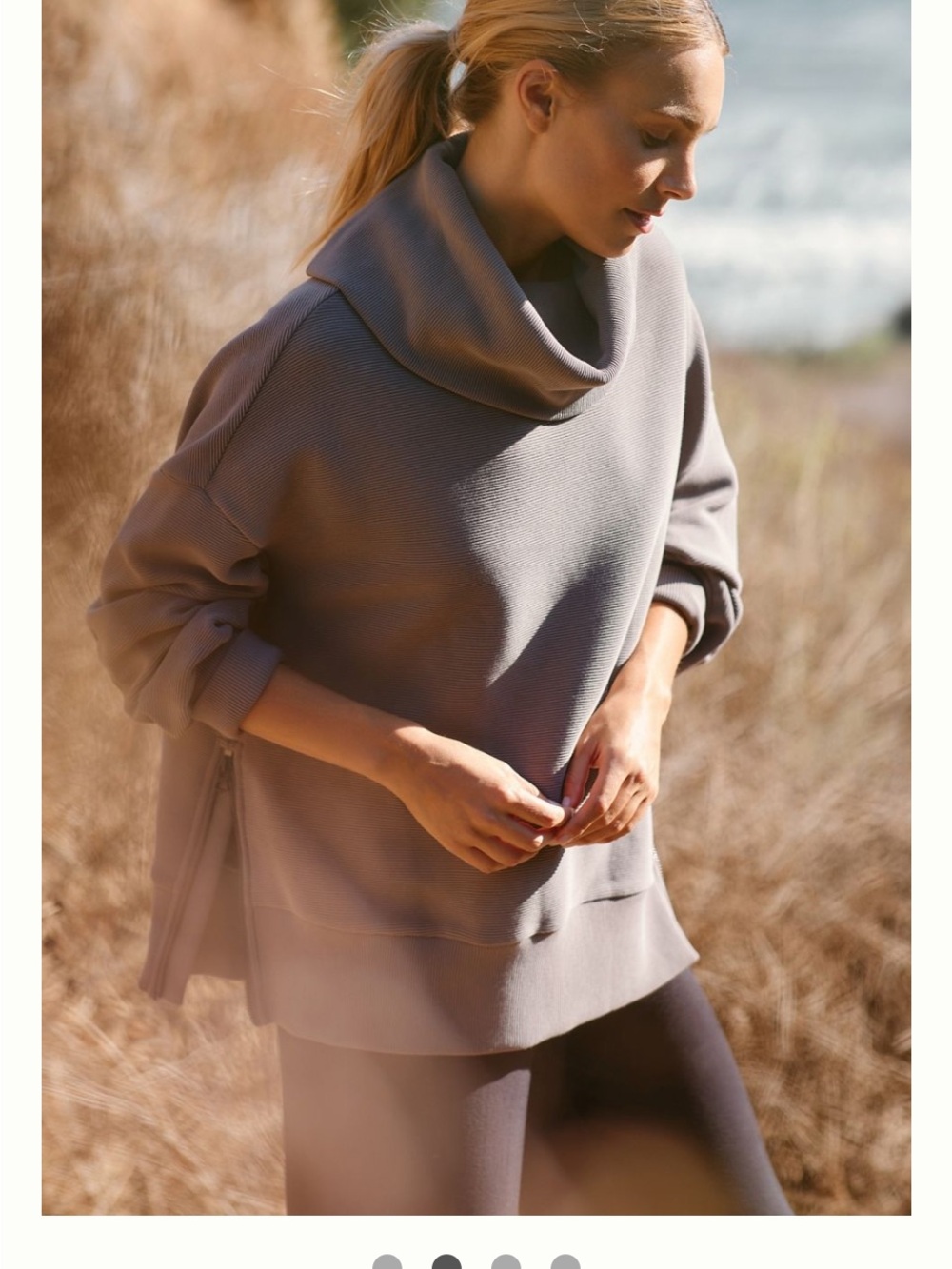 Varley Milton Turtle Neck Cowlneck Pullover Sweatshirt NWT